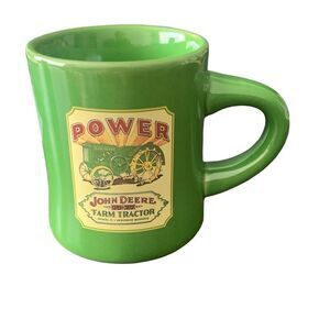 Vintage NOS John Deere The Model D 15-27 Tractor Ceramic Green Coffee Cup Mug